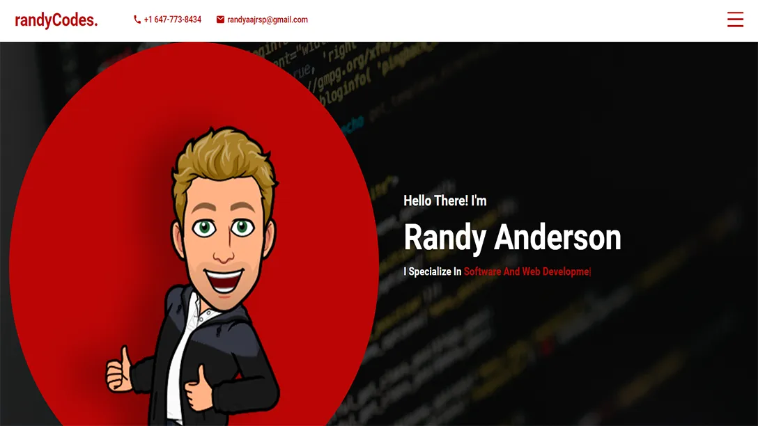 React portfolio website