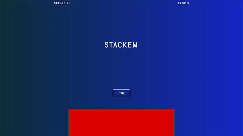 JavaScript Game where you need to stack array blocks